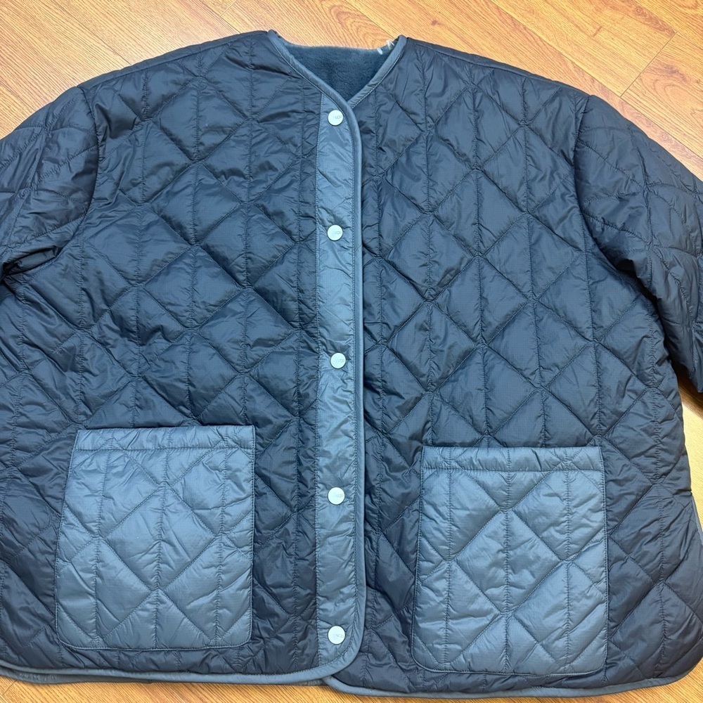 UGG Quilted Oversized Jacket in Charcoal Gray - Picture 6 of 11
